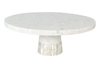 Ciao Bella White Marble 1-Tier Cake Stand