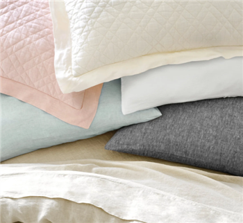 Ciao Bella PCH Washed Linen Quilted Shams