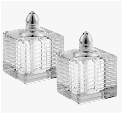 Ciao Bella Badash Crystal Pinstripe Salt & Pepper