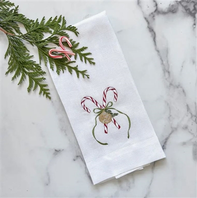 Ciao Bella Crown Linen Candy Cane Linen Towel