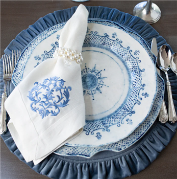 Ciao Bella Velvet Ruffle Placemat made in Ukraine