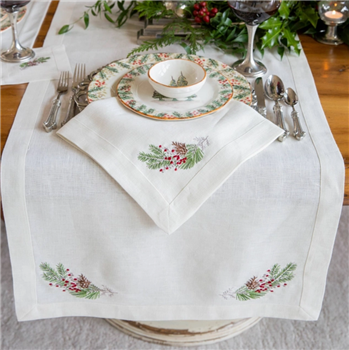 Ciao Bella Linen Table Runner made in Ukraine