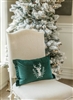 CB Stag & Holly Berries Velvet Decor Pillow