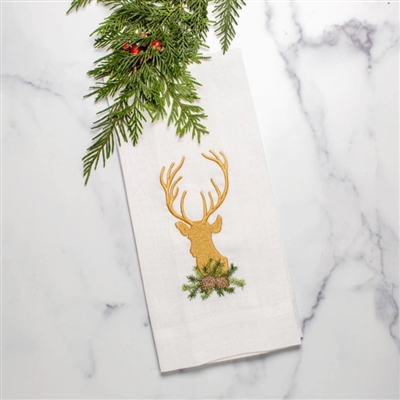 Ciao Bella Golden Stag Linen Tea Towel