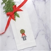 Ciao Bella Holiday Topiary Linen Tea Towel