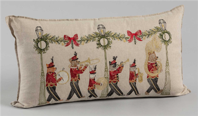 Ciao Bella Coral & Tusk Xmas Marching Band Pillow