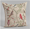 Ciao Bella Coral & Tusk Winter Birds Pillow