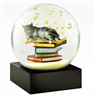 Cat on Books Snowglobe Ciao Bella Petoskey Michigan