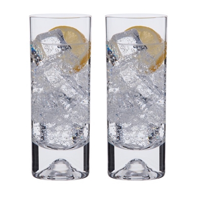 Ciao Bella Dimple Highballs Glasses, Set of 2