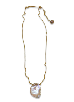 Ciao Bella Blush Pink Keshi Pearl Necklace