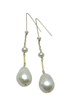 Ciao Bella Delicate Ivory Pearl Tier Earrings