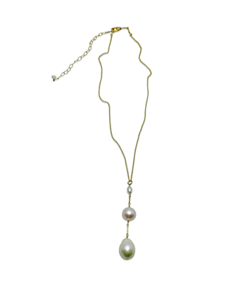 Ciao Bella Delicate Ivory Pearl Tier Necklace