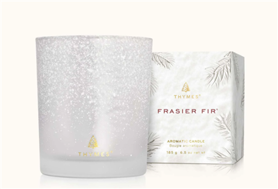 Thymes Frasier Fir Flocked Poured Candle