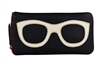 Ciao Bella Eyeglass Case Black/Bone/Red