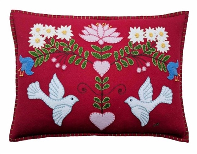 Jan Constantine Edelweiss Doves Pillow Petoskey