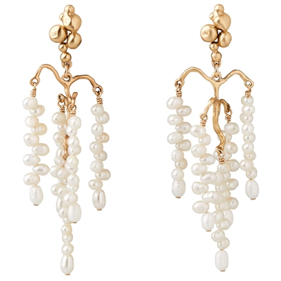 Ciao Bella Wisteria Pearl Bronze Earrings