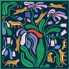 Ciao Bella Jungle Night Silk Scarf by Jessie Zhao