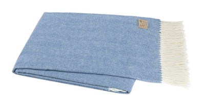 Ciao Bella Italian Herringbone Throw Chambray Petoskey MI