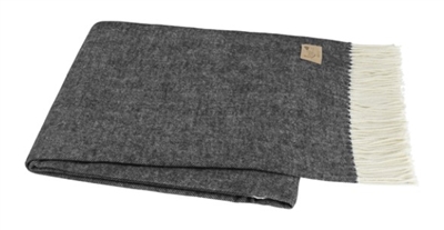 Ciao Bella Italian Herringbone Throw Graphite Petoskey MI