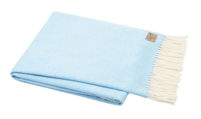 Ciao Bella Italian Herringbone Throw Sky Blue Petoskey MI