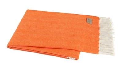 Ciao Bella Italian Herringbone Throw Tangerine Petoskey MI