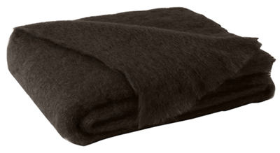 LDU Brushed Mohair Throw Dark Chocolate