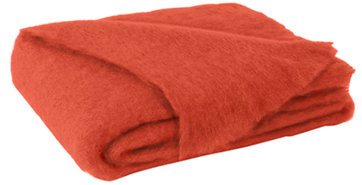 LDU Brushed Mohair Throw Hibiscus