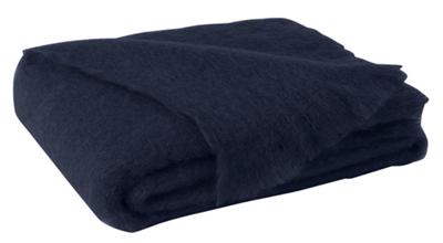 LDU Brushed Mohair Throw Navy