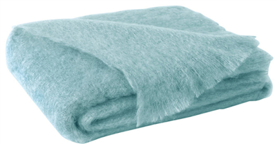 LDU Brushed Mohair Throw Sea Spray