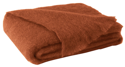 LDU Brushed Mohair Throw Sienna