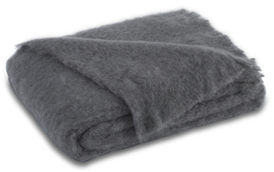 LDU Brushed Mohair Throw Slate