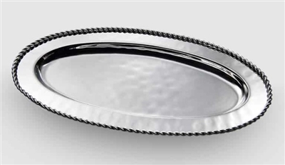 CB Mary Jurek Paloma Oval Tray w/ Braided Wire