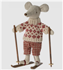 Ciao Bella Maileg Winter Mouse w/ Skis, Mum