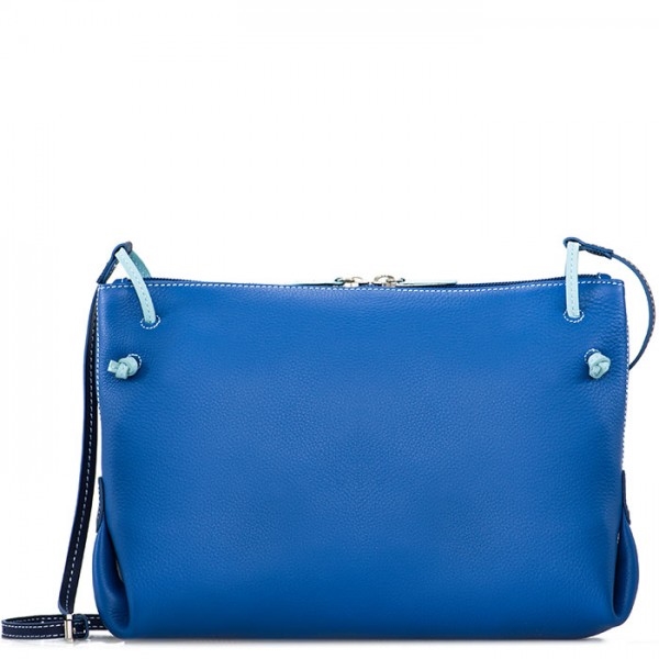 Bella Leather Crossbody Bag in Blue