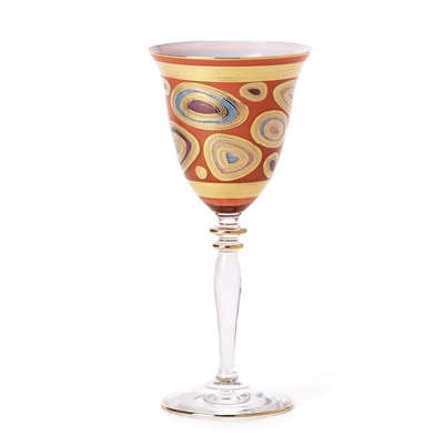 Vietri Regalia Orange  Wine Glass