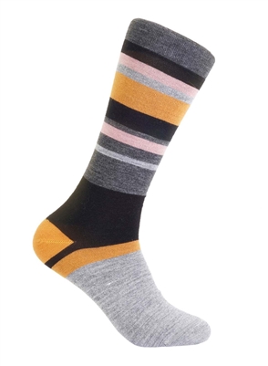 Ciao Bella Shupaca Alpaca Striped Socks, Espresso