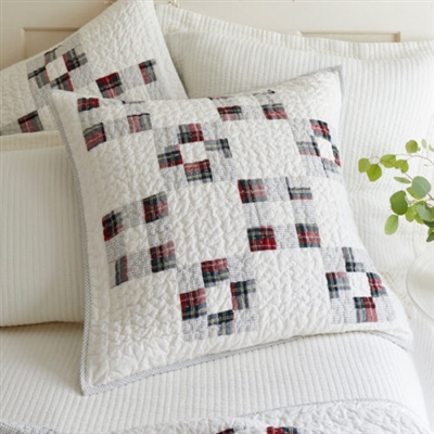 Ciao Bella Taylor Linens Percy Plaid Euro Sham