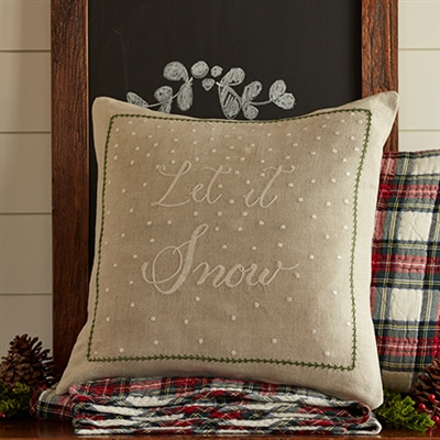 Merry Christmas Linen Pillow Ciao Bella Petoskey