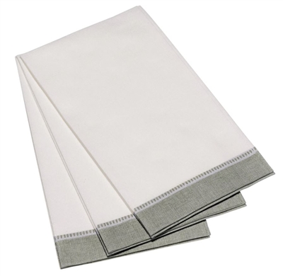 Ciao Bella Carlstitch Guest Napkins, Misty Green