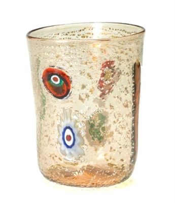 Ciao Bella Amber Murano Tumbler - Set of 2