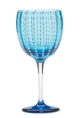 Ciao Bella Aqua Perle Wine Goblet (Set of 2)